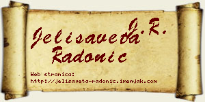 Jelisaveta Radonić vizit kartica